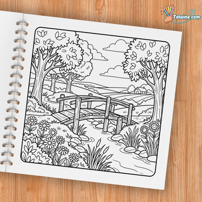 Peaceful Landscapes – Relaxing Nature Coloring Book