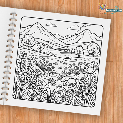Peaceful Landscapes – Relaxing Nature Coloring Book