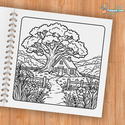 Peaceful Landscapes – Relaxing Nature Coloring Book