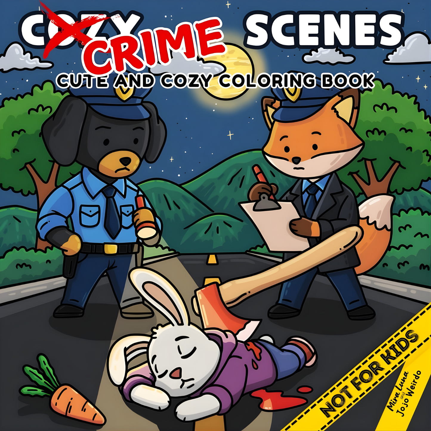 Cozy Crime Scenes Coloring Book