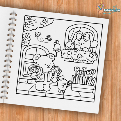 Fuzzy In Love Coloring Book