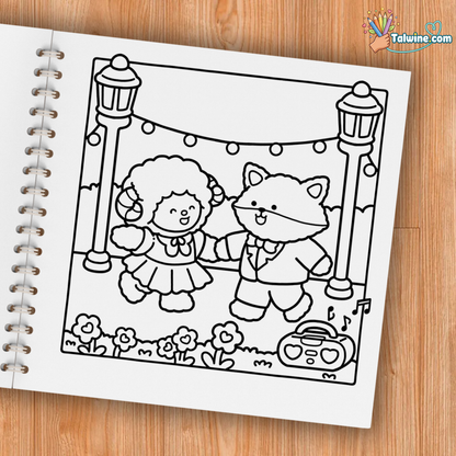 Fuzzy In Love Coloring Book