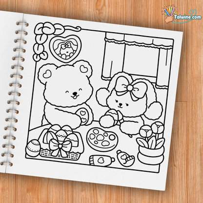 Fuzzy In Love Coloring Book