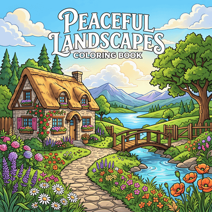 Peaceful Landscapes – Relaxing Nature Coloring Book