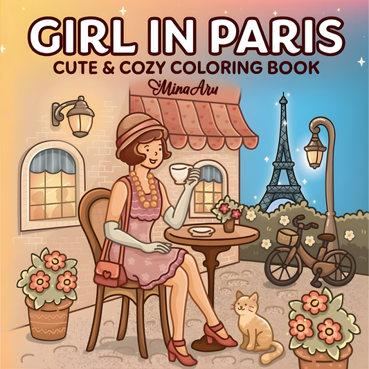 Girl in Paris Coloring Book