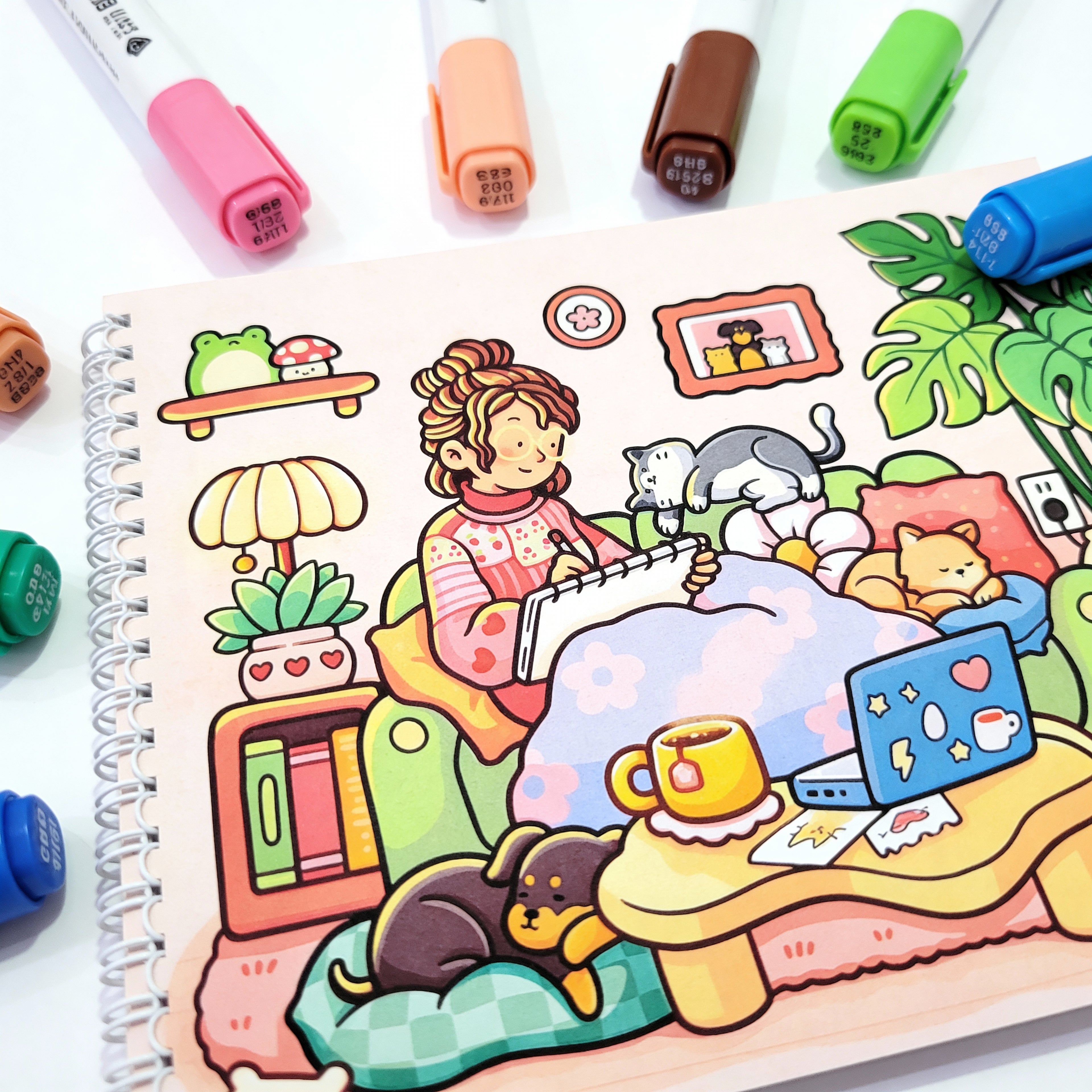 Girl Moments: Coloring Book for Adults and Teens