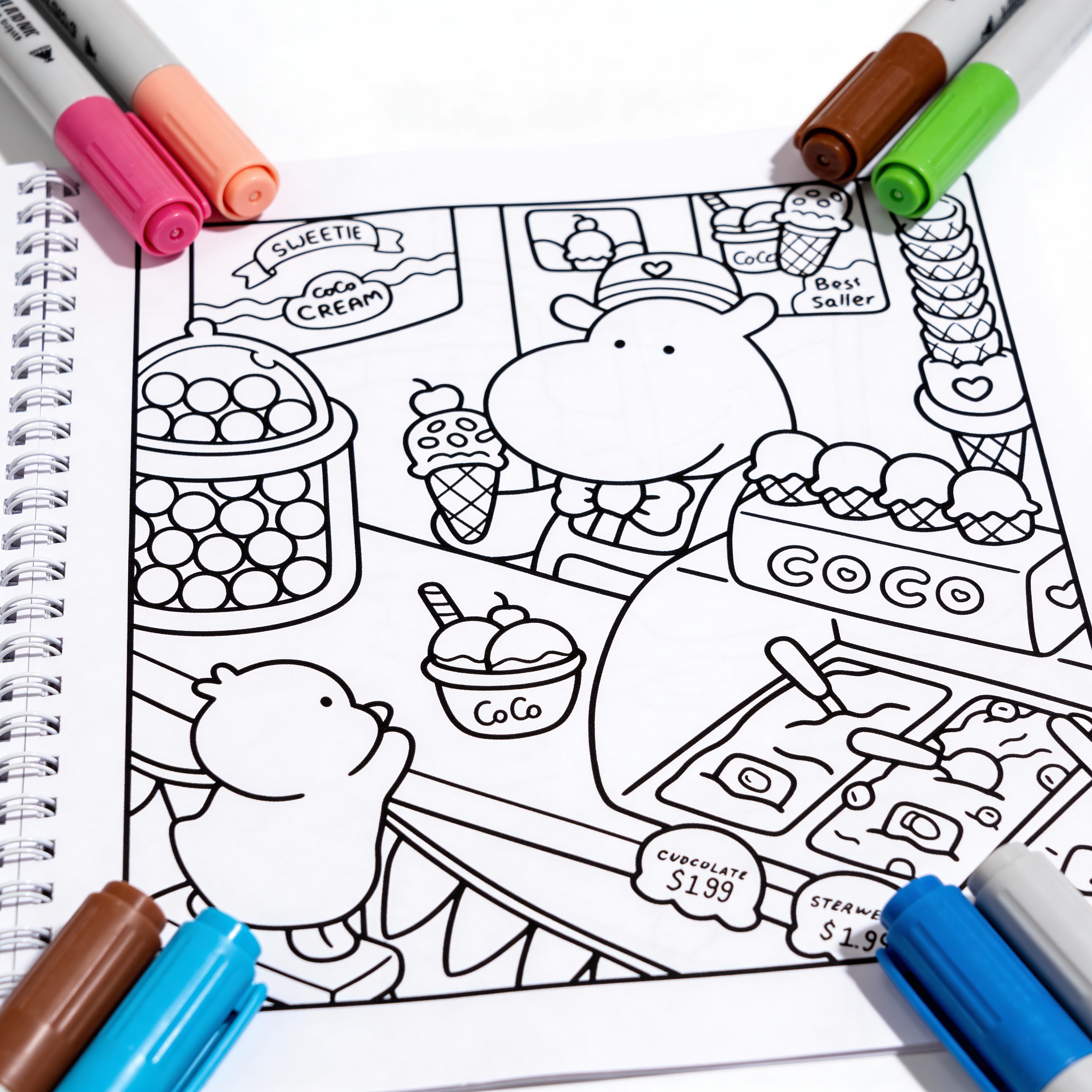 Cozy Friends: Coloring Book for Adults and Teens