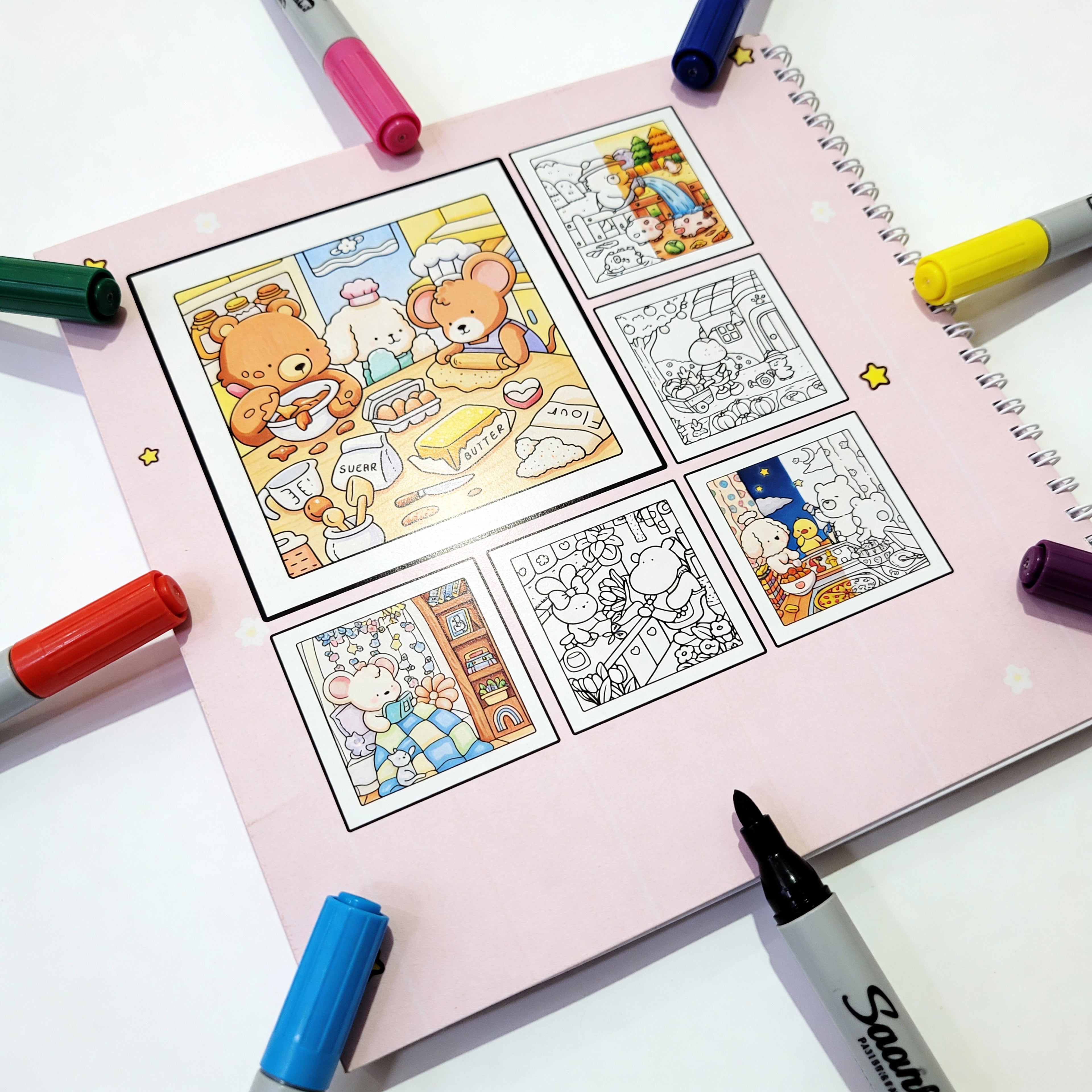 Cozy Friends: Coloring Book for Adults and Teens